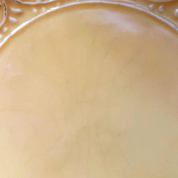 Maioliche Jessica Yellow Scroll Platter Large Plate Pottery Italy 12" - Picture 6 of 7